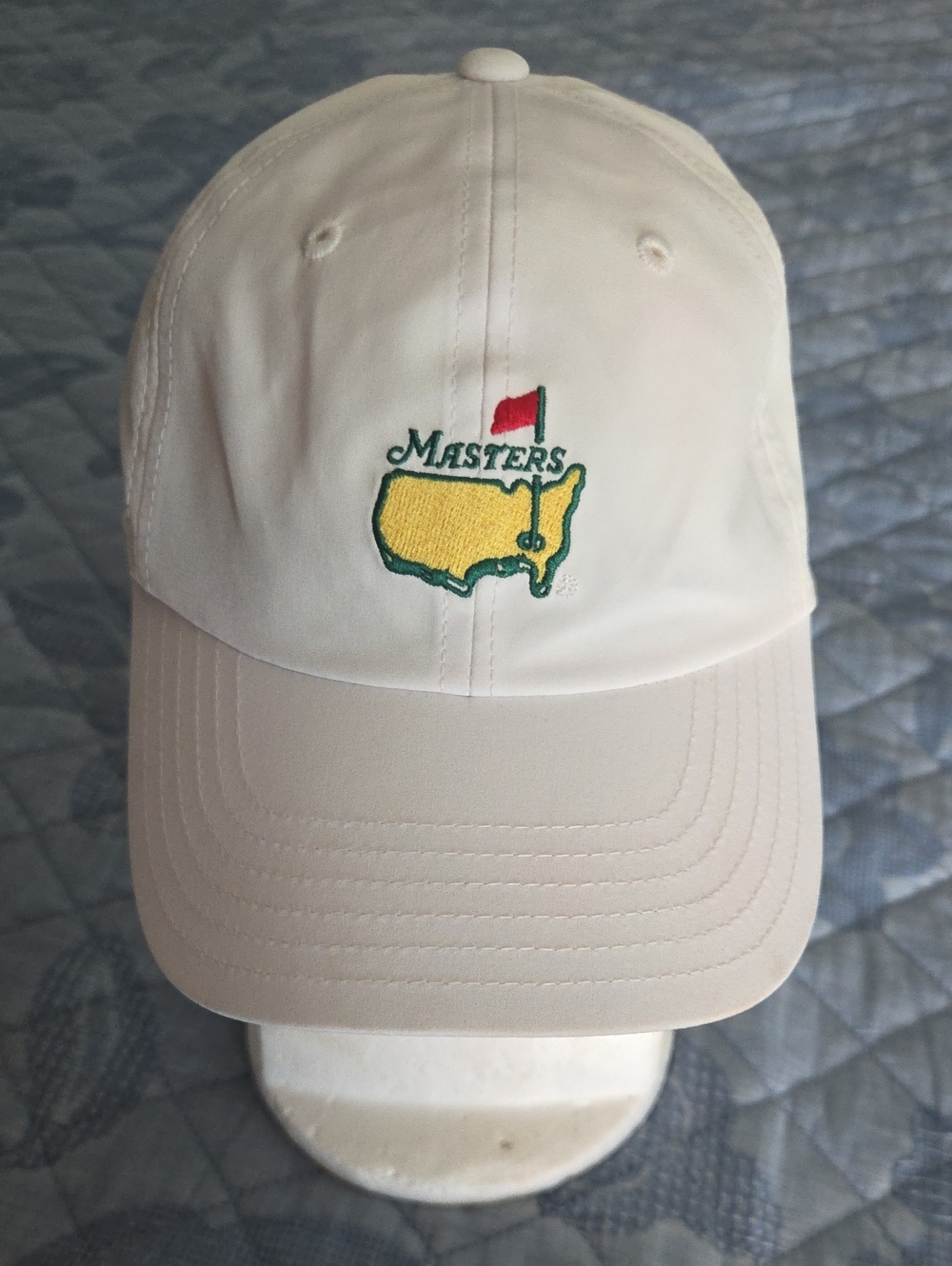 Masters White Cap with Yellow & Green Embroidered Logo